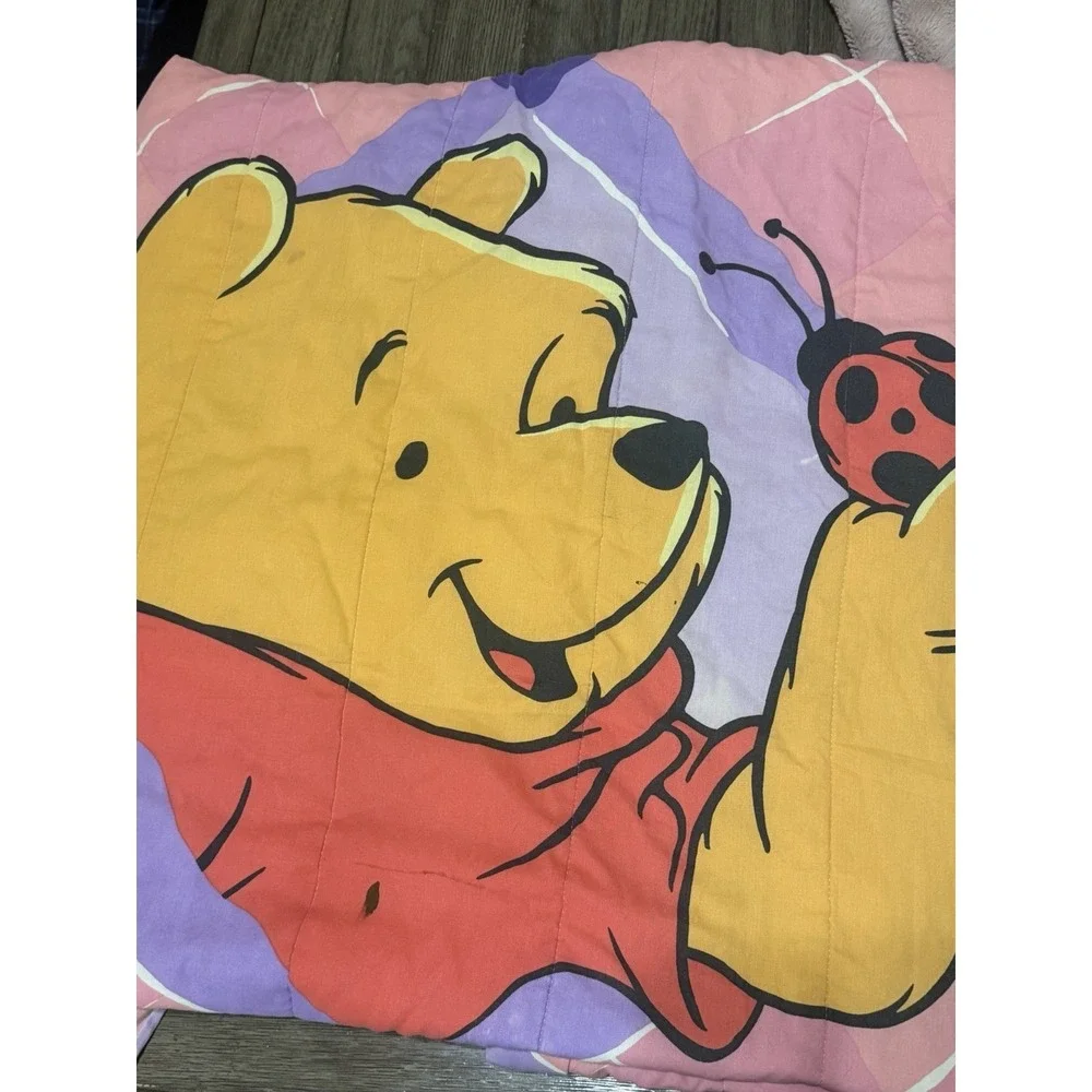 1990s Disney Winnie The Pooh & Tigger Reversible Twin Comforter READ! STAINS